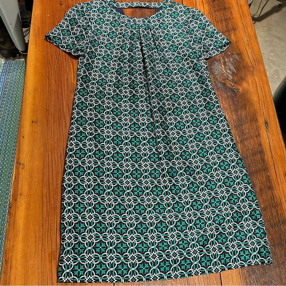 J. Crew Dresses & Skirts - J. Crew "Swoop" Dress, Green & Navy, Women's 00